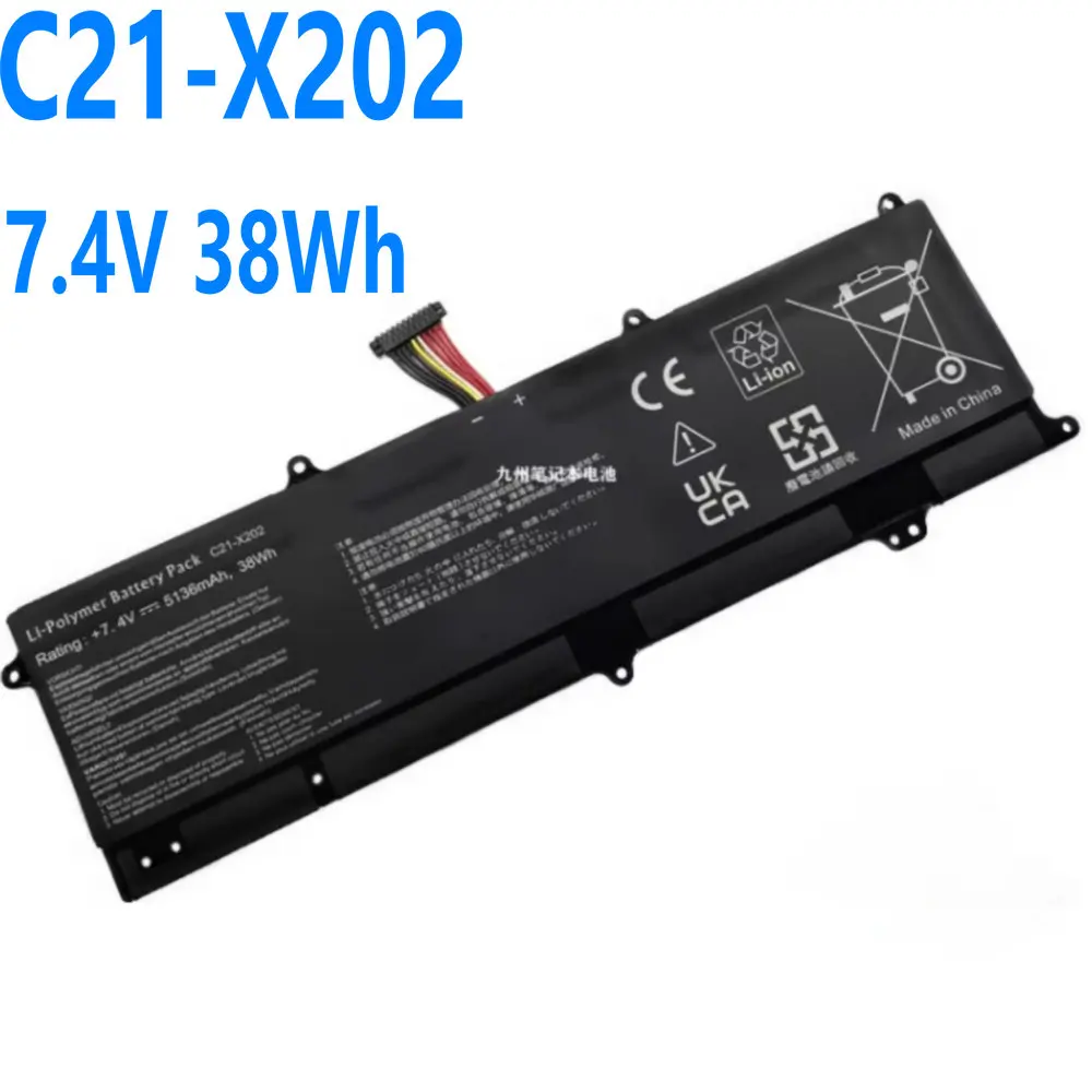 

New C21-X202 Laptop Battery For Asus VivoBook S200 S200E X201 X201E X202 X202E S200E-CT209H S200E-CT182H S200E-CT1 7.4V 38Wh