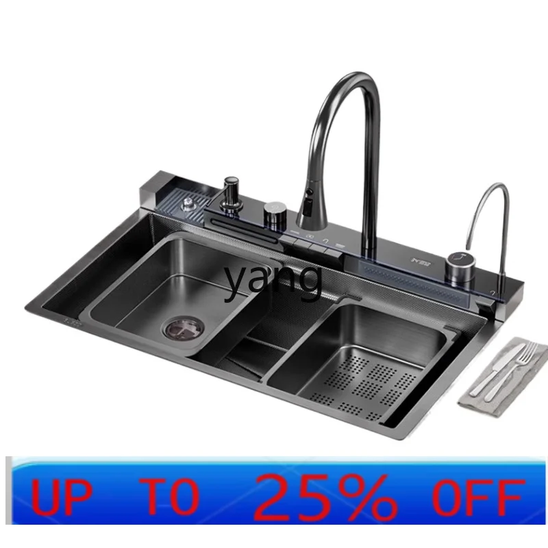 LTT الفولاذ المقاوم للصدأ المطر كبير وعاء واحد المطبخ سميكة حوض غسيل الخضار بالوعة