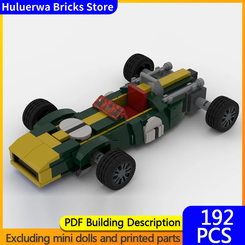 

Модель скоростного гоночного автомобиля MOC, строительные кирпичи 43, формула, гоночная модульная технология, подарки, праздник, сборка, детские игрушки, костюм