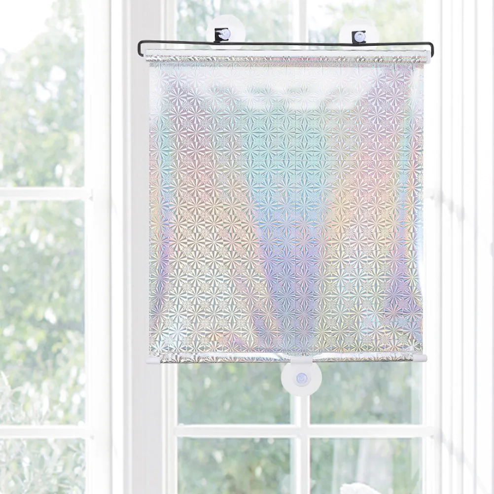 Household Window Shade Sun Block Privacy Curtain with Suction Cup Telescopic Design for Kitchen Balcony Nail-Free Easy Install