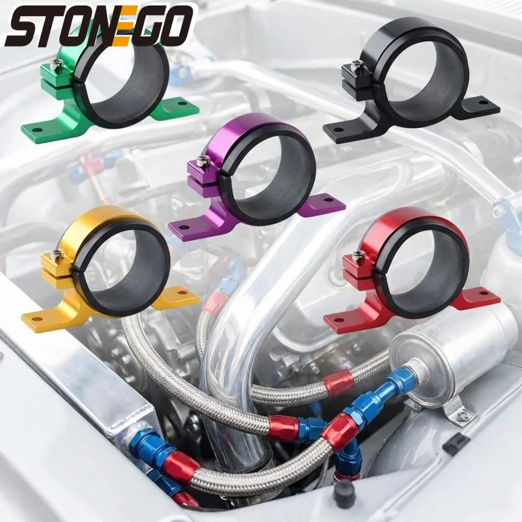 

Universal 50mm Aluminum Fuel Pump Bracket Lightweight Durable for Car Suspension Steering System Replacement