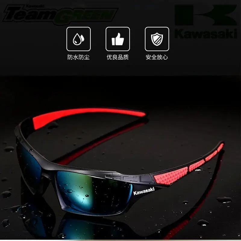 Kawasaki NEW Glasses for Men and Women Motorcycle Goggles UV400 Summer Outdoor Polarized Sunglasses Driving Bicycle Glasses