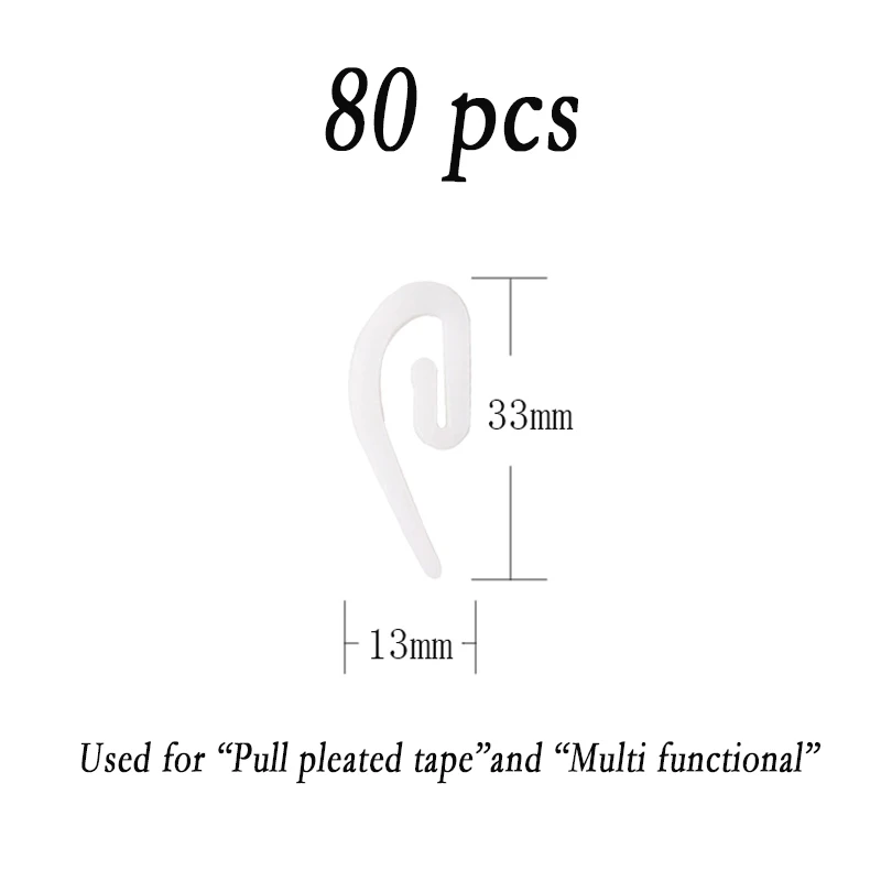 Asazal S Plastic Curtain Hook High-Quality Accessory Clamp for Curtain Rails Tulle Tape Clips Pin Drapes