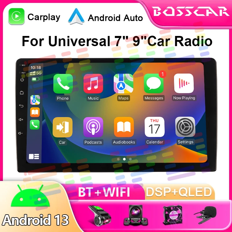 

Srnubi Car Radio 2 Din Android 12 Auto Carplay Universal 7" 9" Multimedia Player for Nissan Honda Toyota Lada Volkswagen Hyundai
