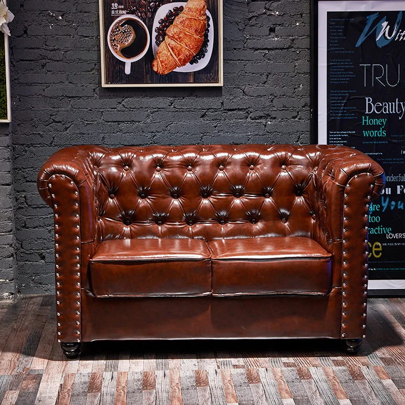 Sofá de bar, retrô, cafeteria, combinação de mesa e cadeira de loja de chá e leite