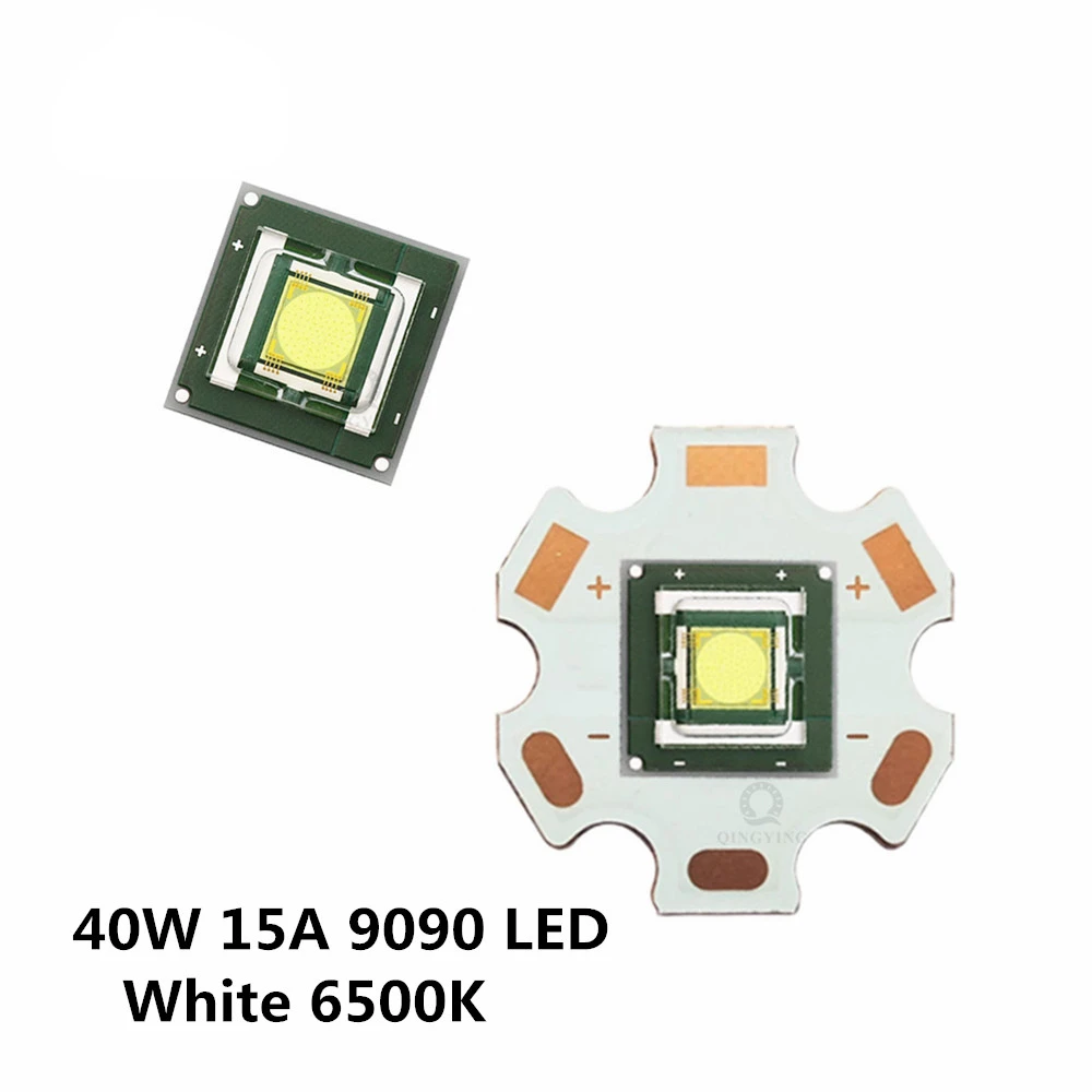 1pcs -10pcs 40W LED Chip Laser Light Beads 9090 SBT90 40watt 3V-3.2V 15A High Power SMD Diodes 3000-4000LM Cold White 6000-8000K