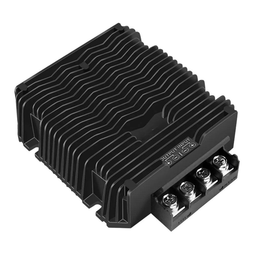 Rugged Aluminum 12V to 28V For boost Converter 20A 40A 50A Output for Marine Boats Trucks and Off-Road Vehicle Use