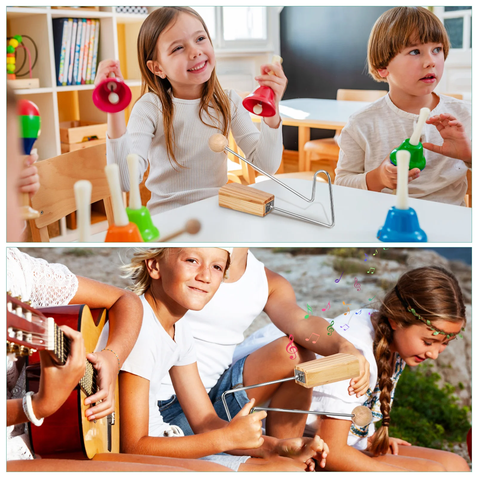 

1pcs Wood Vibraslap Instrument Resonant Percussion For Adults Latin Musical Instrument Portable Rhythm Tool Musical Instruments