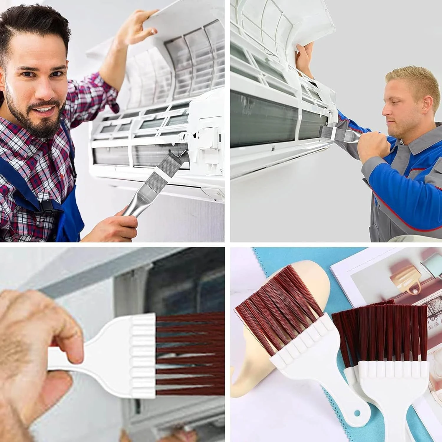 Air Conditioner Condenser Fin Comb Cleaner kit, Air Conditioner Fin Cleaner Brush Kit,  Small Appliances Coil Whisk Clean Brush