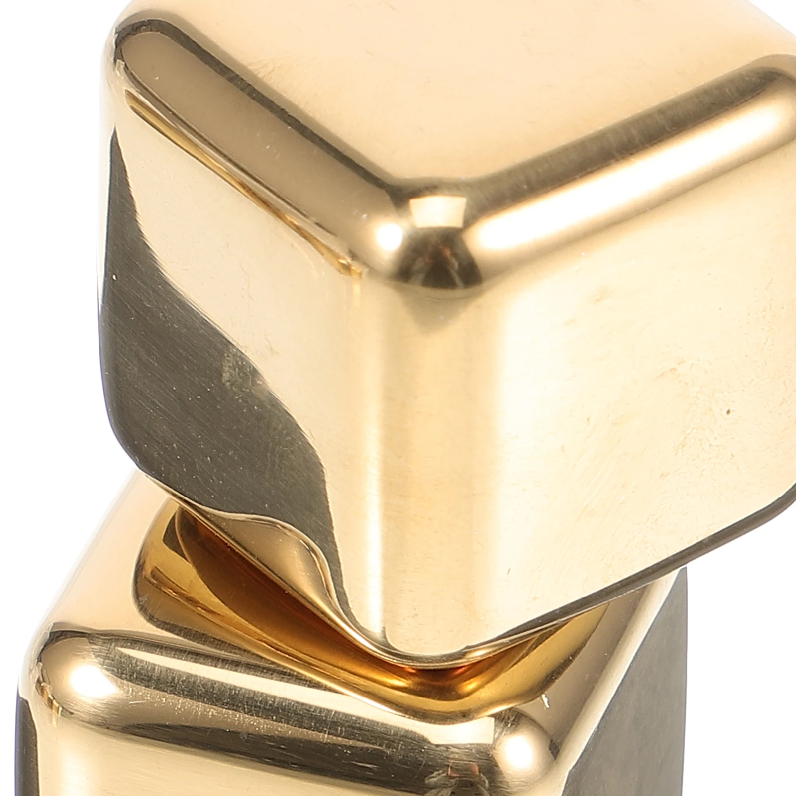 

8pcs Stainless Steel Ice Cubes Reusable Whiskey Stones Golden Rock Easy Clean For Beverage Cooling Bar Tools Kitchen Bar