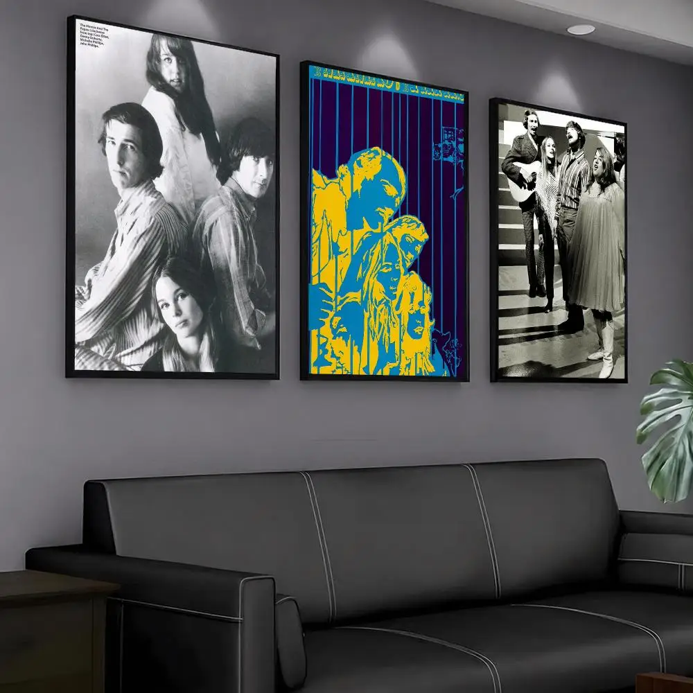 band T-The Mamas and the Papas-S Painting Calligraphy Artwork for Home Bedroom Office Wall Decoration Gift