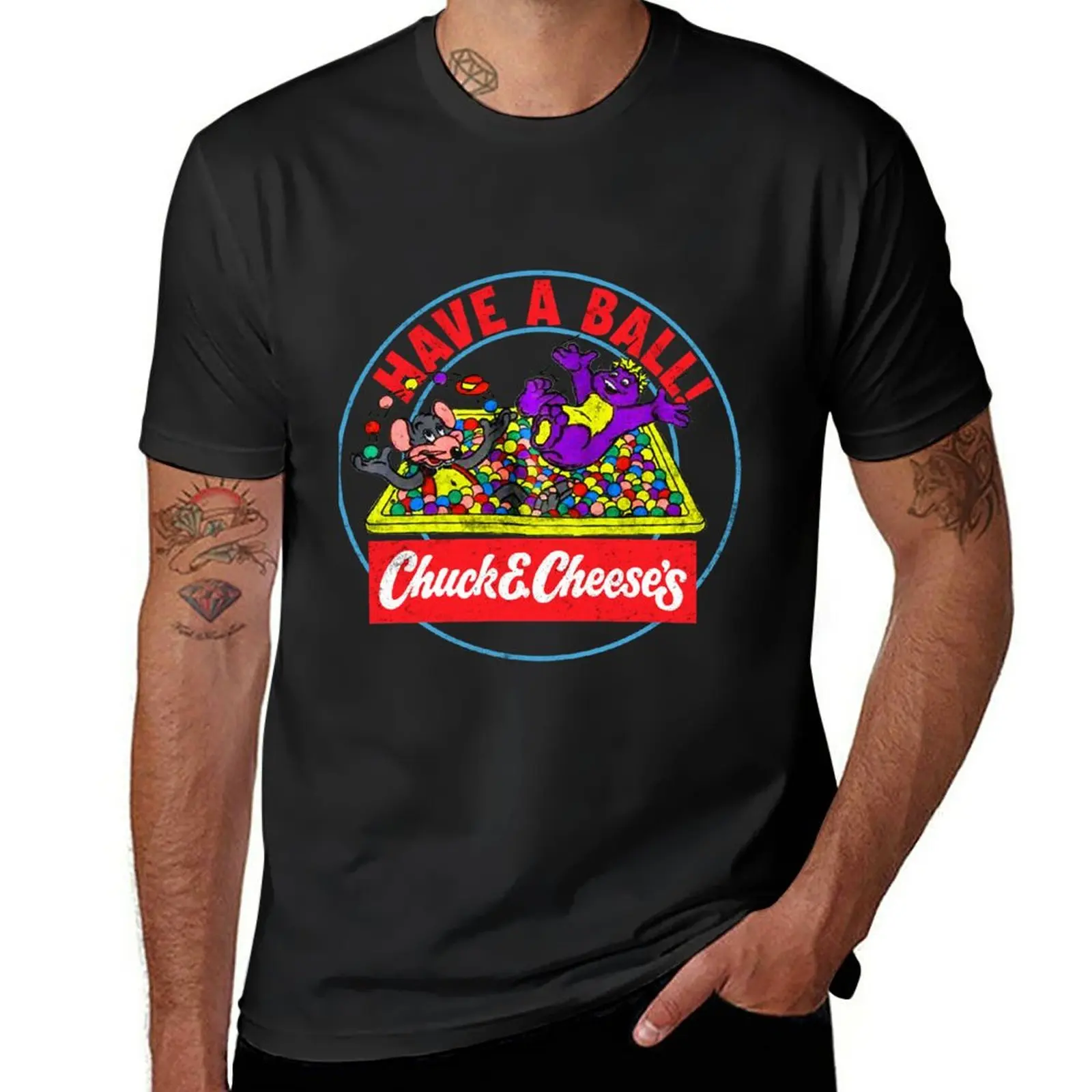 

New Have a Ball (vintage 80s Chuck E Cheese) T-Shirt vintage clothes oversized rapper graphic tees customizeds Men's t-shirt