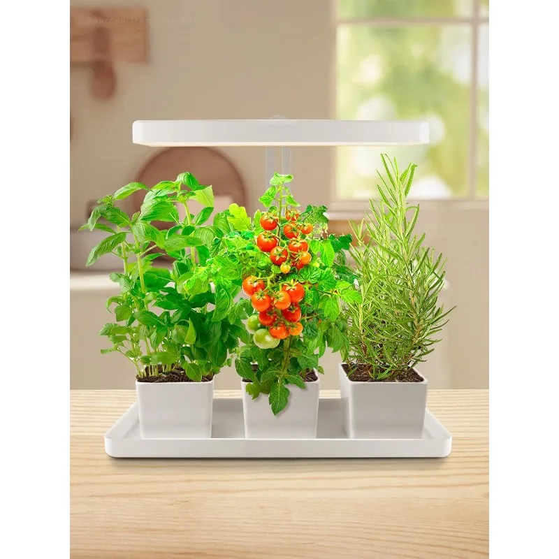 

Indoor Herb Garden with LED Grow Light, Height Adjustable, 20W Growing System with Automatic Timer, CRI 95+, Full Spec