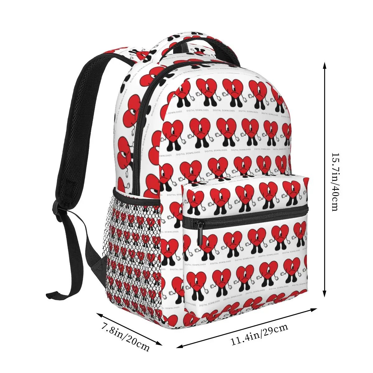 Bad Bunny Rapper Reggaeton Artist Backpack Student Boys Girls BookBag Children School Bag Laptop Shoulder Bags for Men Women