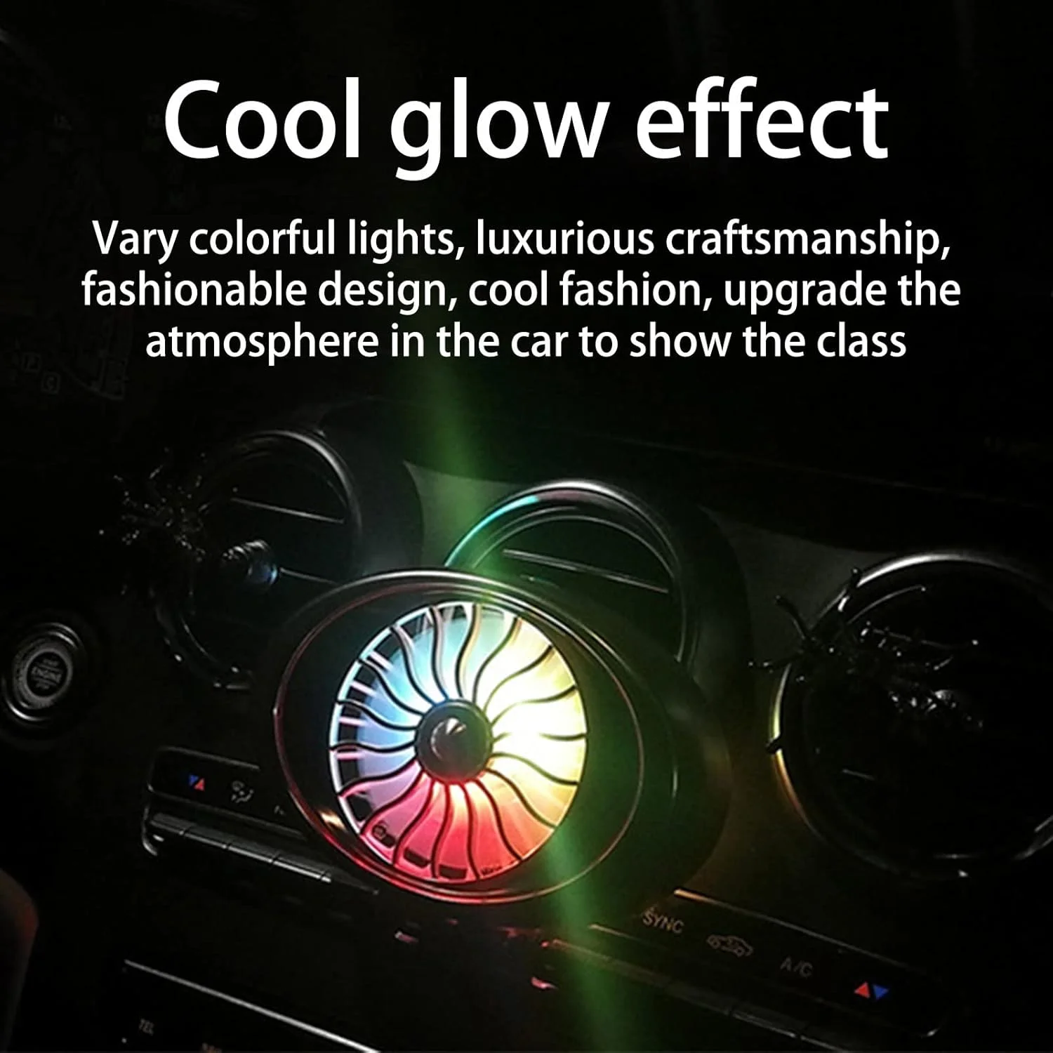 ° Adjustment Direction Multi- Car Fan, Equipped with Quiet Motor and 5 Blades, Supporting 3 Speed Adjustment and Color Atmosphe