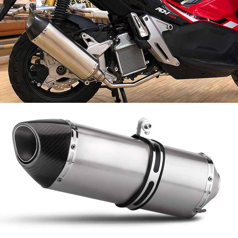 Motorcycle exhaust pipe Stainless Steel modified straight exhaust pipe 51MM for r3 z400 c650gt tmx530 cb500 adv350 cbr650 R77