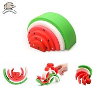 6pcs Silicone Montessori Toys Simulated Watermelon Building Block Stacking Toy Baby Room Decoration Baby Puzzle Toys Baby Gift