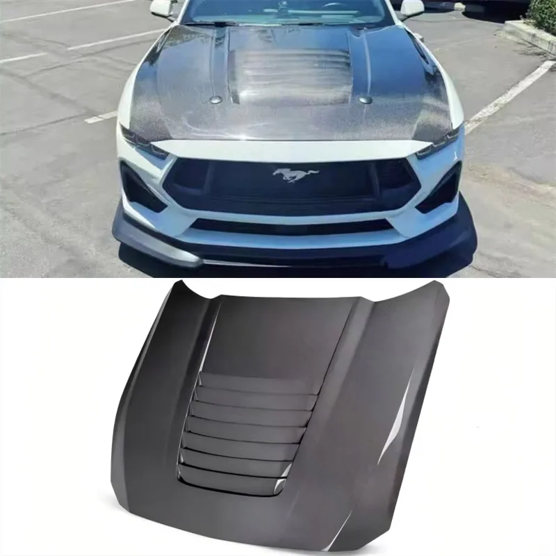 

Для Ford Mustang 2024+ Комплект для тюнинга: капот из сухого карбона, крышка двигателя, накладка на капот, обновленные автозапчасти