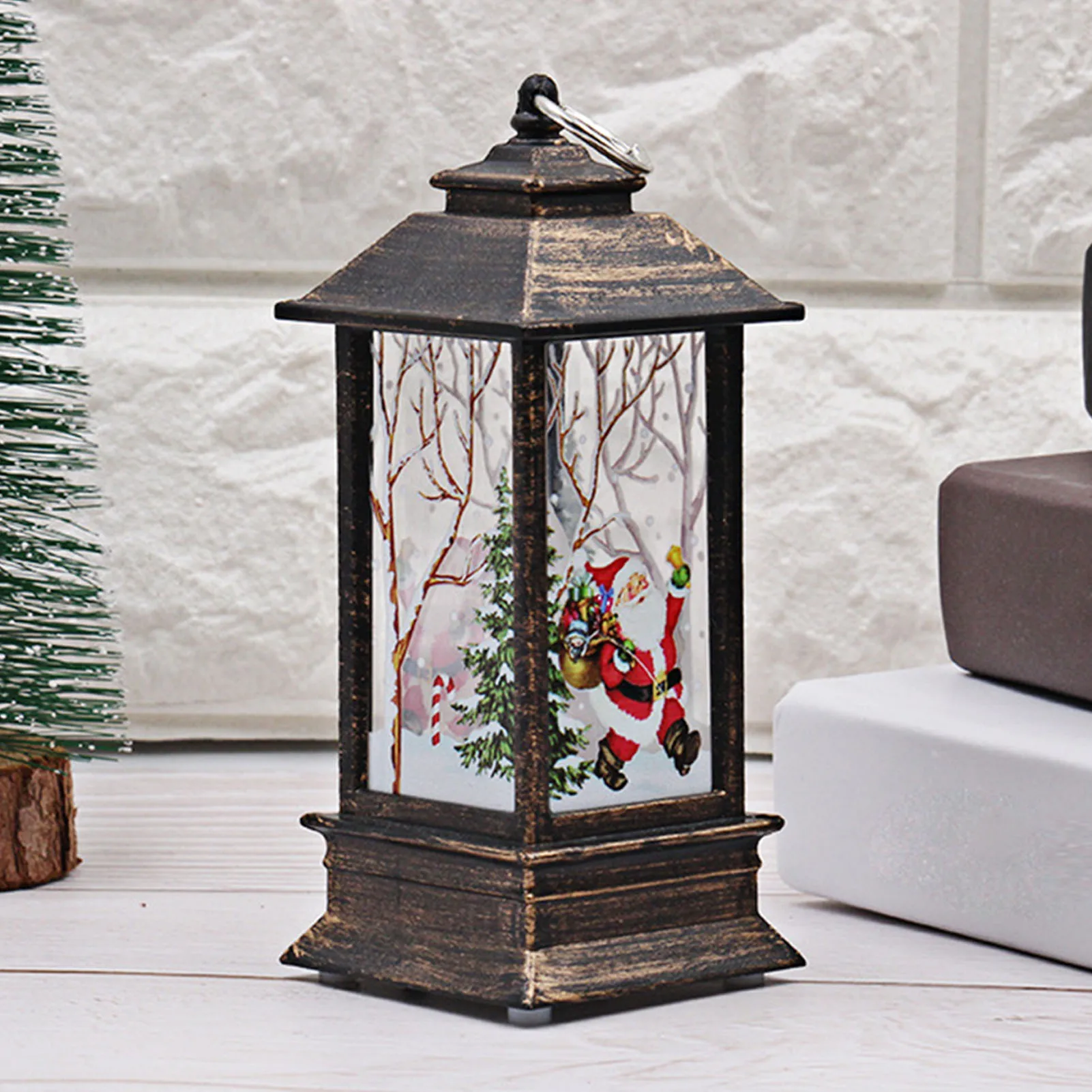 Christmas Decoration Light Christmas Warm LED Night Lights Full Of Warm Atmosphere Xmas Lantern For Table Mantel Fireplace Decor