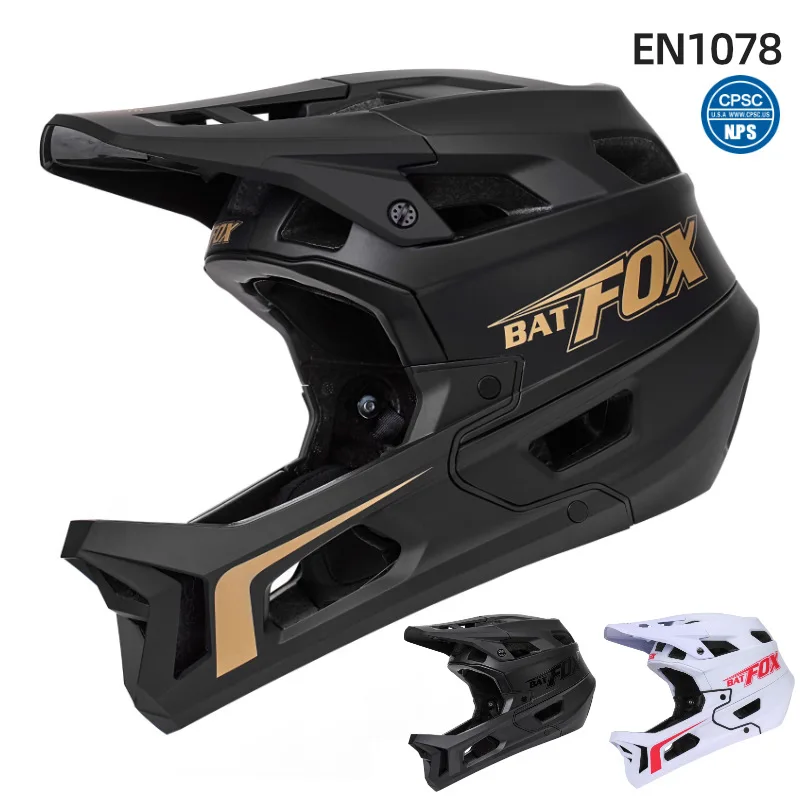 

BATFOX New Adult MTB Full Face Helmet Cross-country Downhill Integrated Full Cover Mountain Bicycle Helmet Bike Accessories