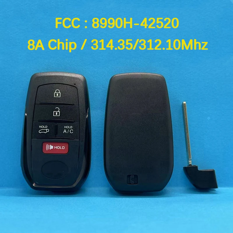 CN007323 ما بعد البيع 5 زر مفتاح بعيد ذكي CK 8A رقاقة 314.35/312.10Mhz FCC 8990H-42520 لتويوتا bZ4X 2023