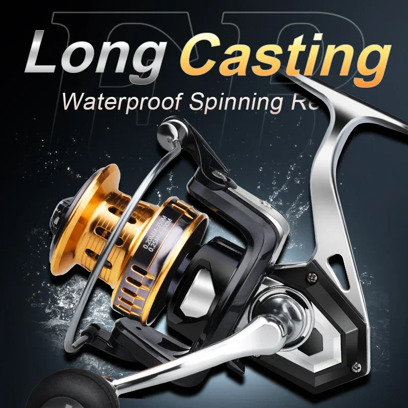 HSD Spinning Reel 240 Hours Salt Spray Testing all Metal Spinning Reel 15kg Strong Drag Fishing Spinning Reel