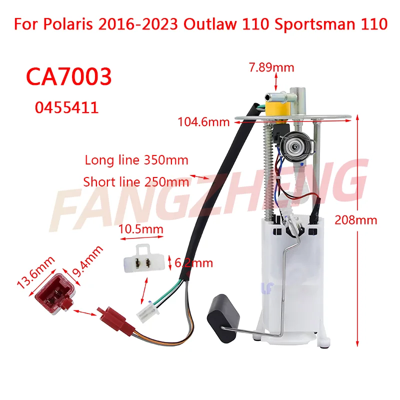 

Fuel Pump Assembly For 2016-2023 Polaris Outlaw 110 Sportsman 110 0455194 0455147 0455411 CA7003 ATV UTV Parts