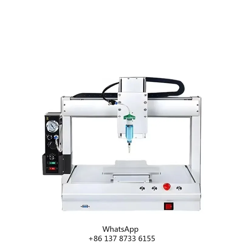 

Fully Automatic 220V Glue Dispensing Machine Efficient Motor Pump Bearing Durable Steel PLC 1 Year For Manufacturing Plants