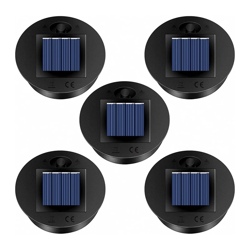 10 Pack Replacement Solar Light Parts(Top Size 2.76 Inches, Bottom Size 2.36 Inches),7 Lumens Warm White LED Waterproof