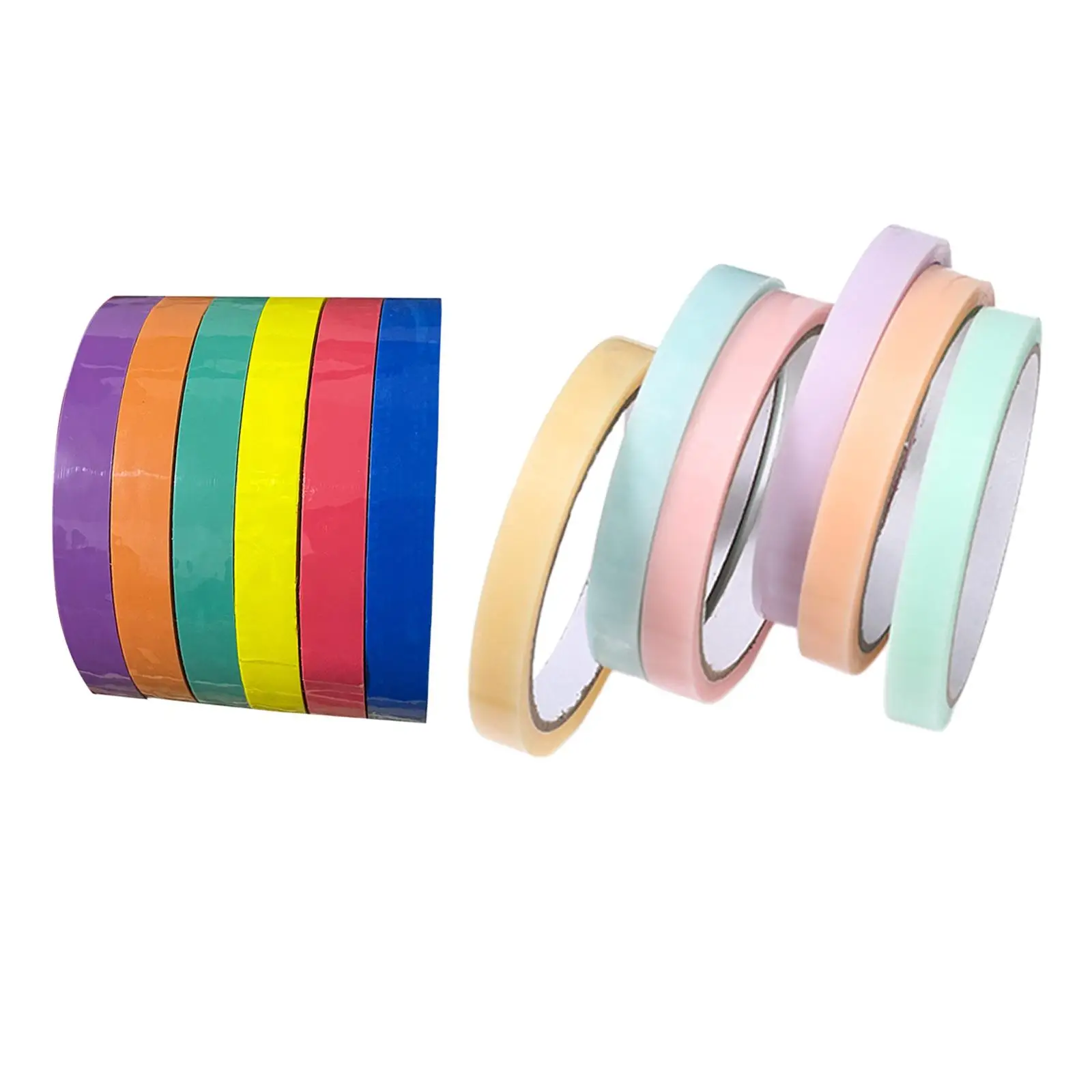 6 Pieces Sticky Ball Tape DIY Crafts Decompression Toys Colorful Tapes for Adult Kids Supplies