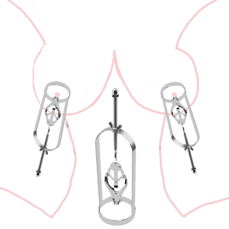 زوج من المشابك الحلمة النساء مقاطع الثدي أدوات الجنس للأزواج المثيرة اللعب الكبار الإناث تسخير العفة قفص عبودية الجنس متجر