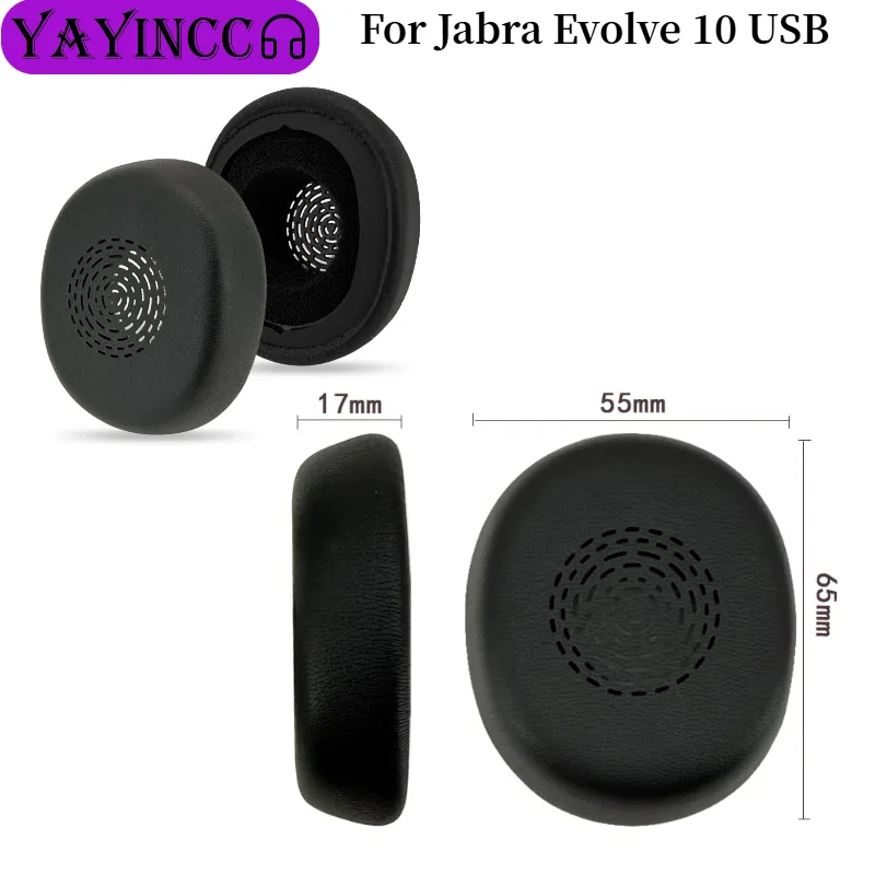 

Replacement Protein Leather Ear Pads Cushion Cover Earpads For Jabra Evolve 10 USB Headset repair parts