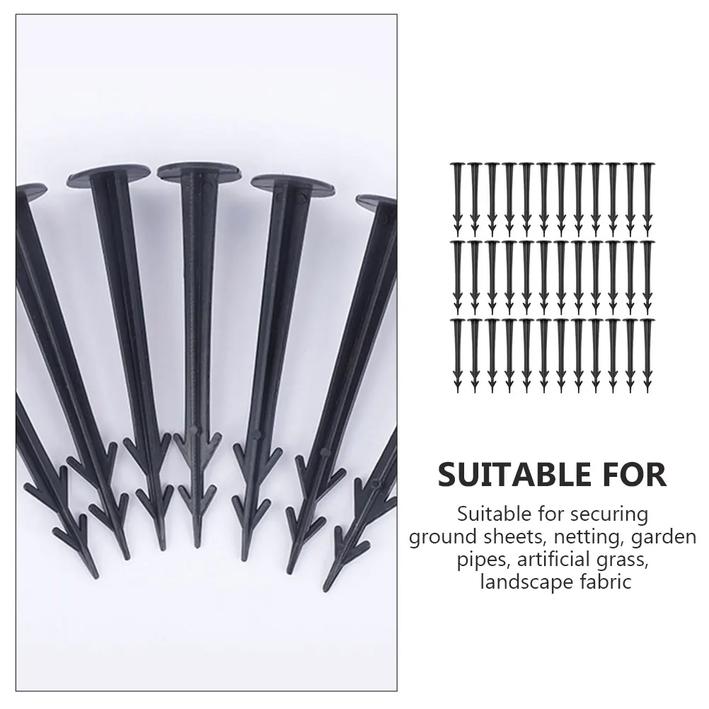 

120 Pcs Ground Nail Fence Stakes Garden Plant Support Landscaping Spikes for Gardening Landscape Fabric