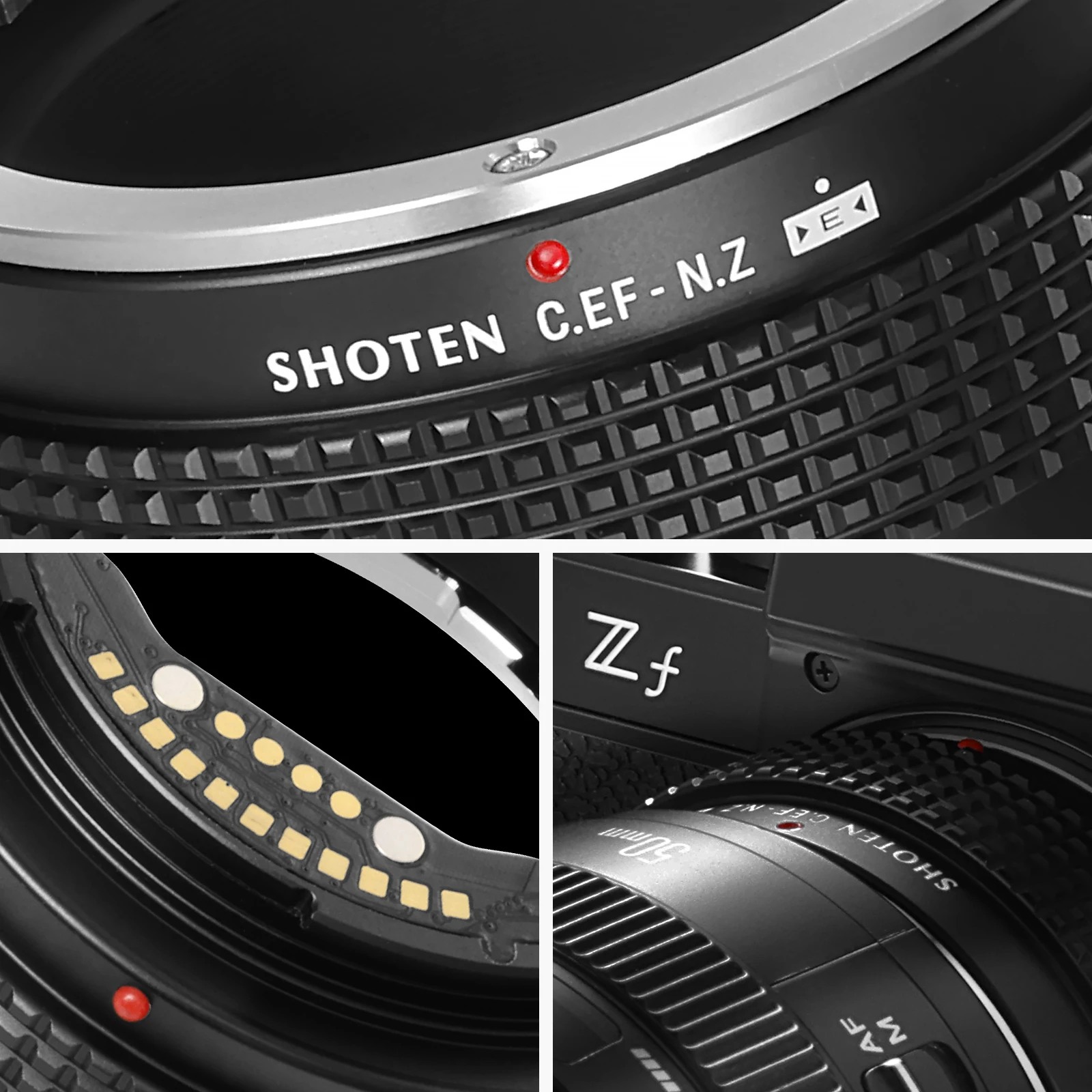 SHOTEN Electronic Focus Confirm Lens Adapter for Canon EF EFS Nikon F CY M42 Lens to Nikon Z Zf Zfc Z5 Z6 Z7 Z6II Z7II Z8 Z9 Z3