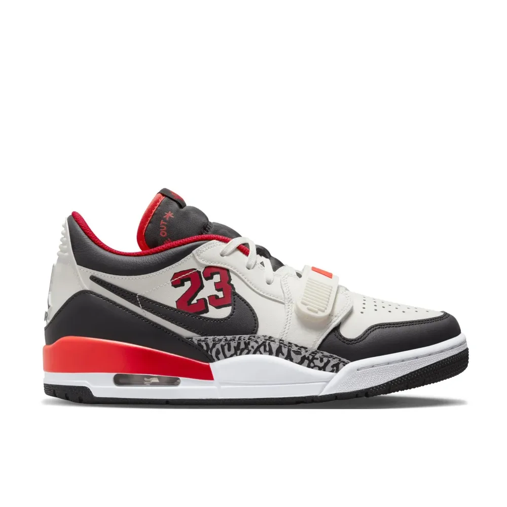 Nike Original AIR JORDAN LEGACY 312 Classic Retro Low Top Men's and Women's Basketball Shoes White Black and Red Colorway