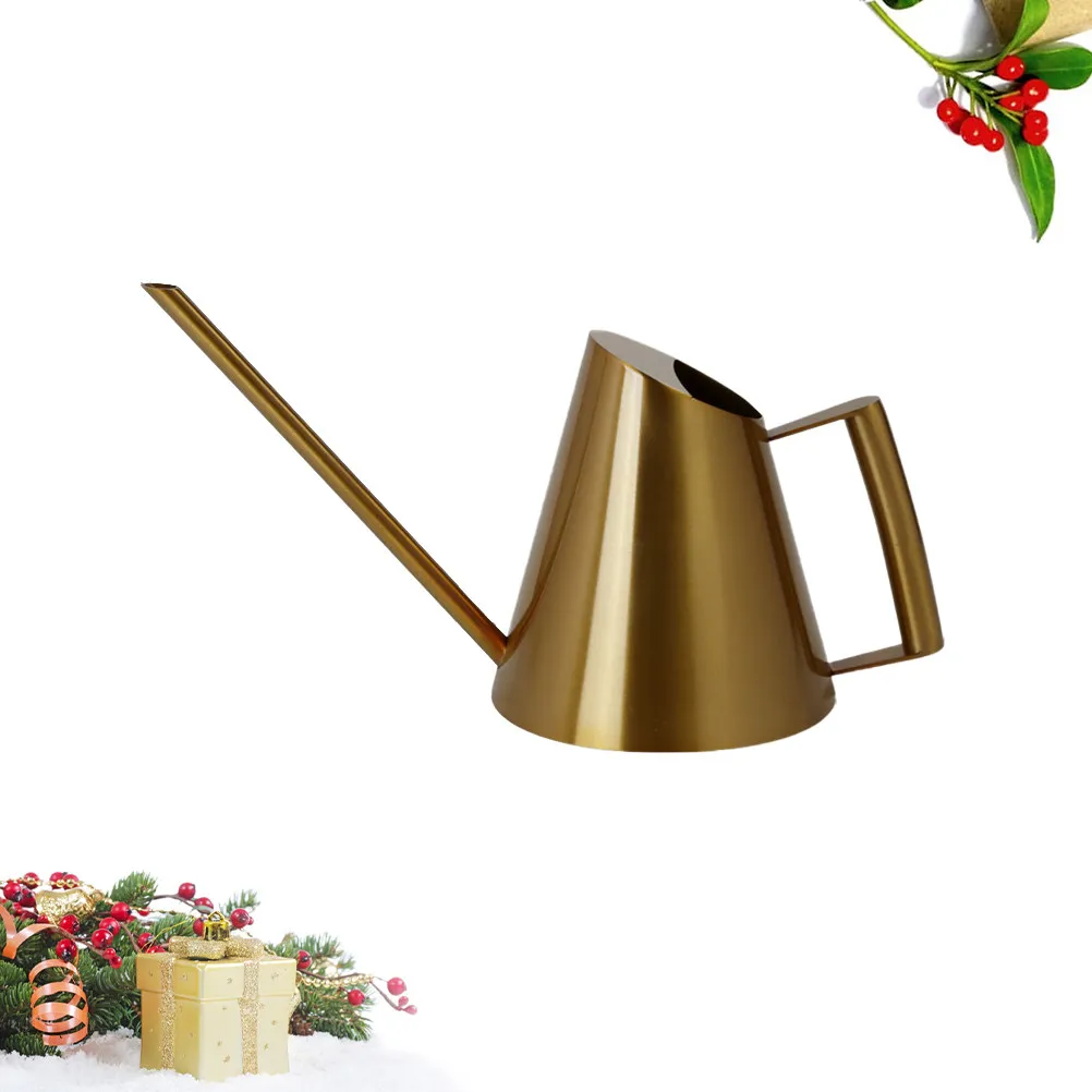 900Ml Stainless Steel Watering Can Long Pour Spout Gardening Tool for Succulent Plants Indoor Outdoor Corrosion Resistant