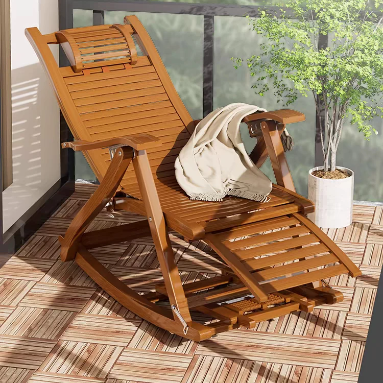

Popular Wooden Rocking Chairs Balcony Furniture Leisure Chairpromote sales