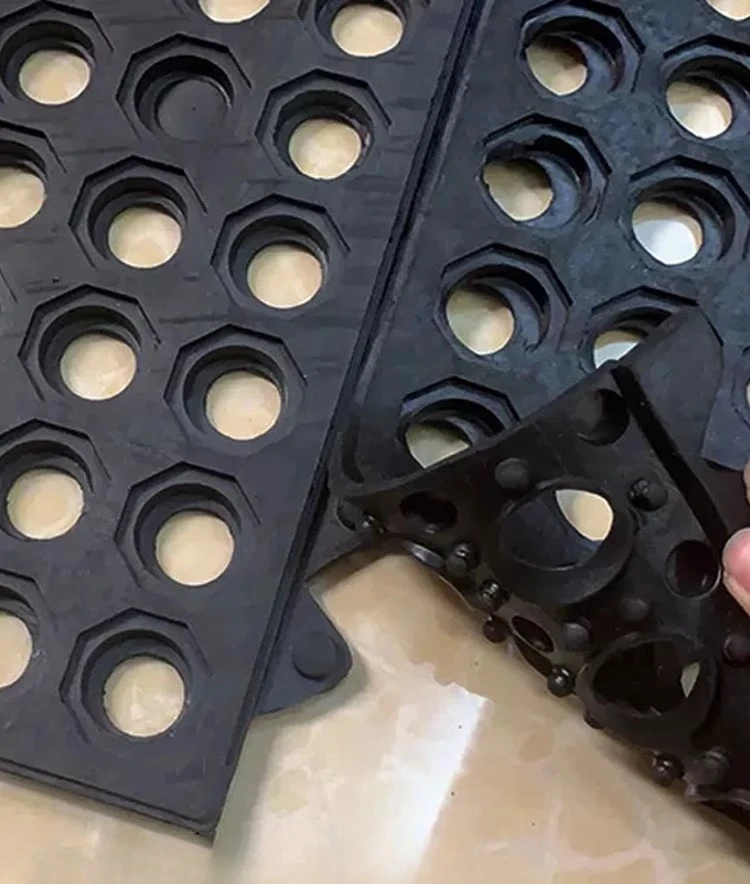 Verdickte rutschfeste Küchenmatte – ölbeständige und rutschfeste Gummi-Bodenmatte – Puzzle-Bodenunterlage – Bodenmatte für Hotelfabrik
