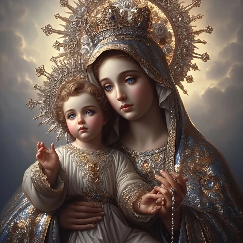 

500/1024PCS Jigsaw Puzzle Jesus and The Virgin Mary Suitable for Leisure and Entertainment Modern Decoration Gift