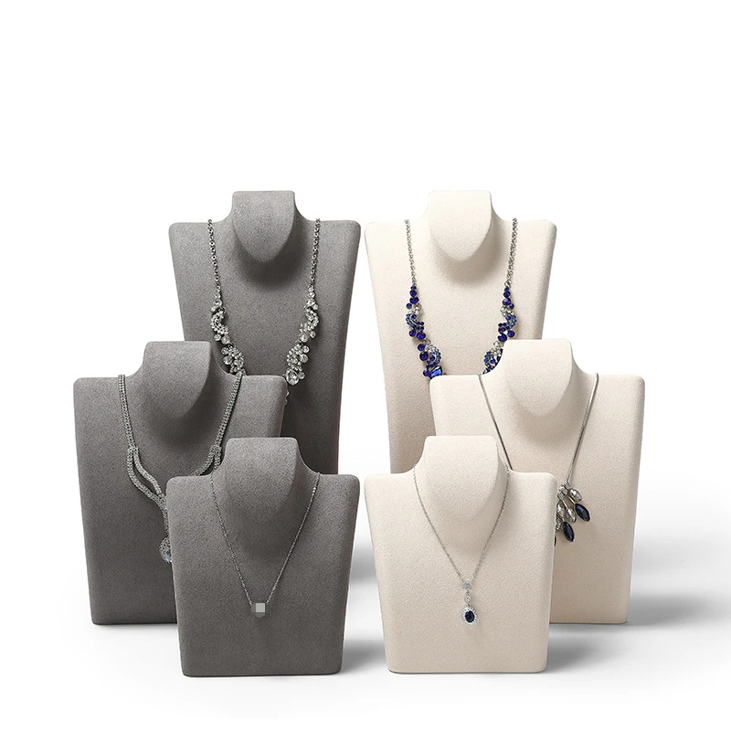 

Necklace display stand, human neck jewelry prop window, PU counter, accessory display stand