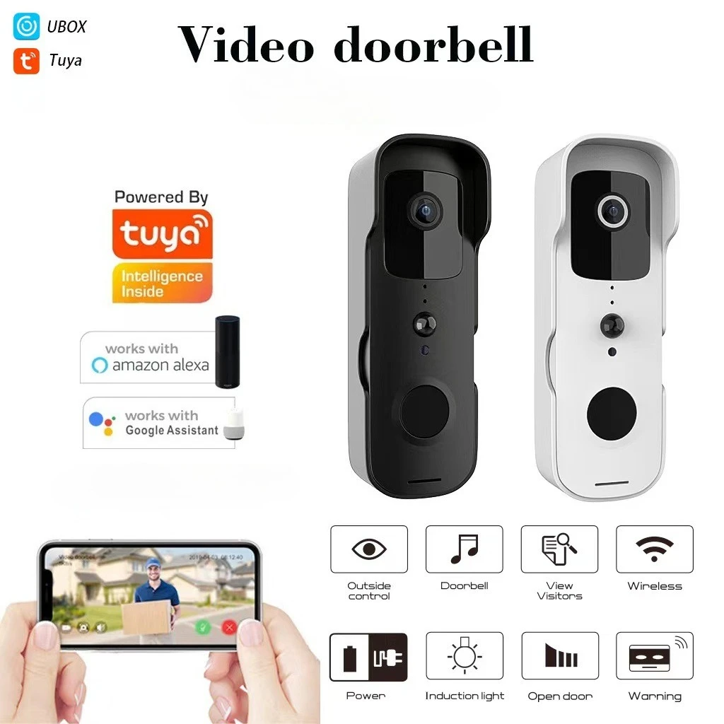 

2026 Smart Video Doorbell Waterproof Night Vision Door Viewer 1080P FHD Camera Digital Visual Intercom WIFI 2.4G Tuya Door Bell