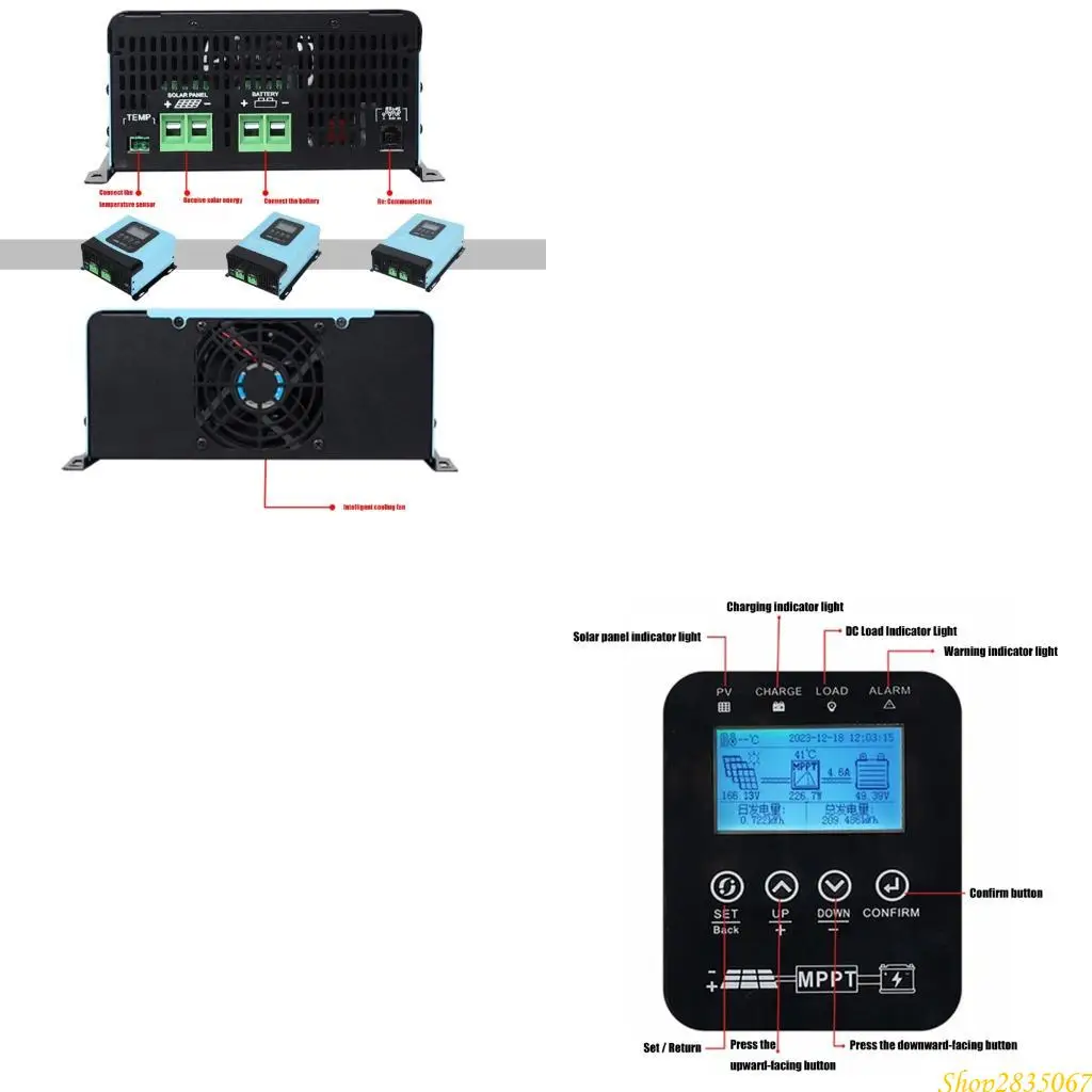 Advanced High Efficiency MPPT Solar Controllers Auto Electric Detection Automatic Electric Recognition Solar Controllers 831F