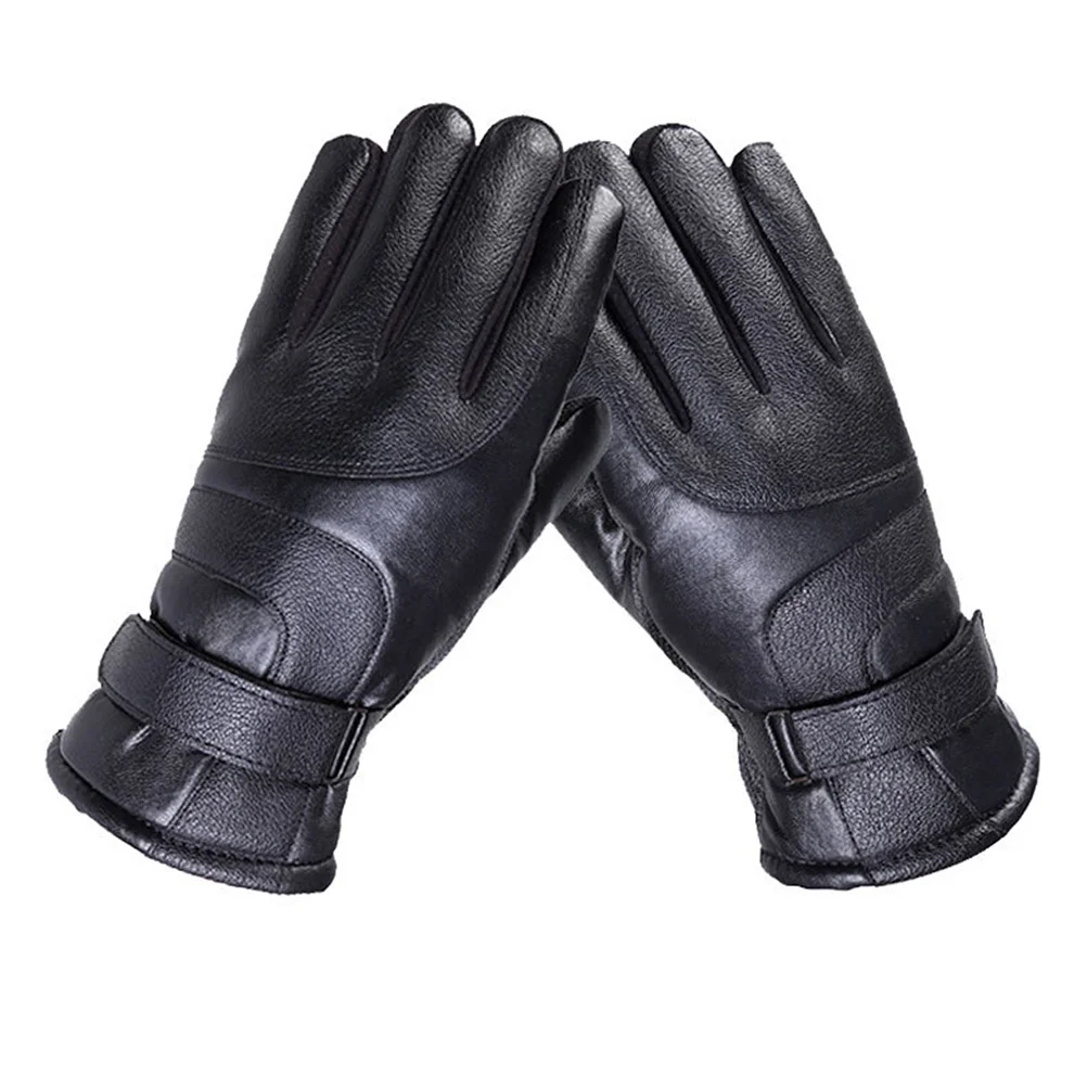 

1Pair Windproof Motorcycle Gloves Touchscreen Compatible Warm Anti-Slip Palm Gloves for Winter Outdoor Sports Cycling Camping