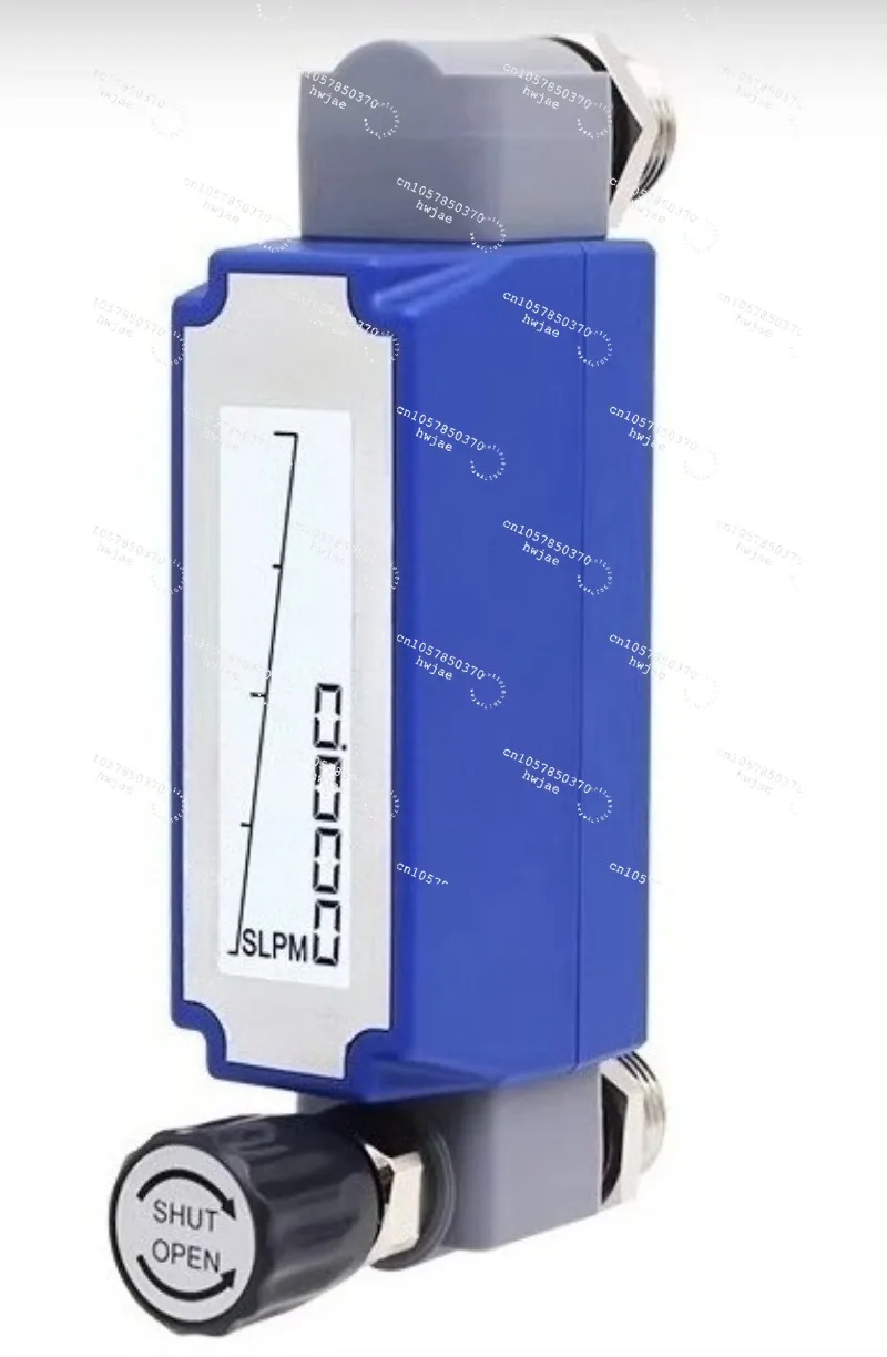 High Precision Gas Mass Flowmeter Adjustable LCD Display for Air Oxygen Nitrogen Argon Glass Rotor Flow Meter
