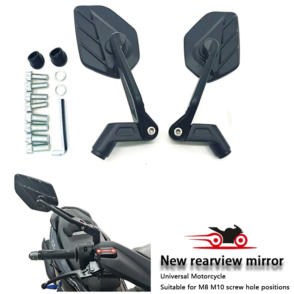

Универсальное боковое зеркало заднего вида для мотоцикла с креплением, мотоцикл, электронный велосипед, скутер, 10 мм, 8 мм, зеркала заднего вида