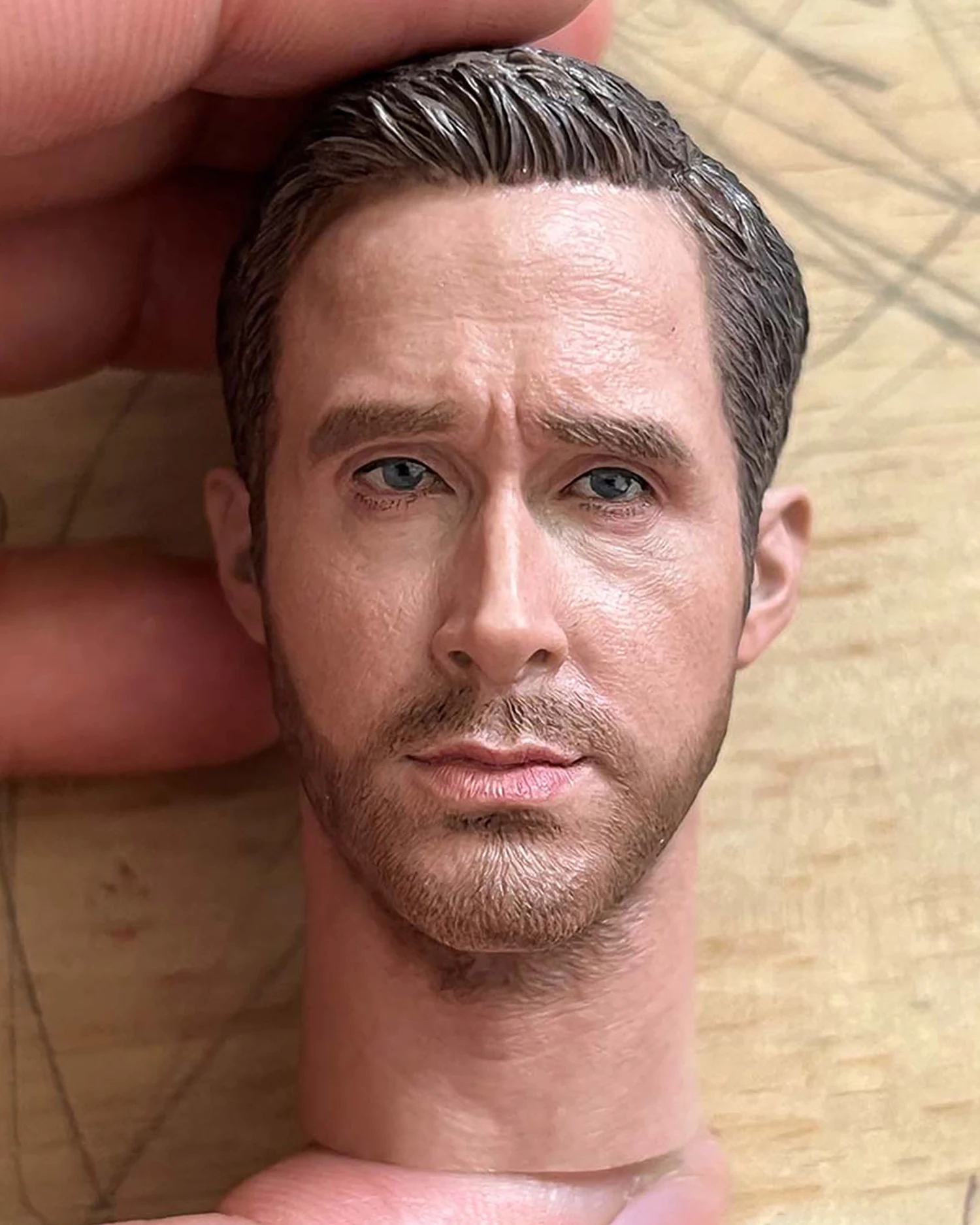 

1/6 Handmade Painted Ryan Gosling Head Carving Sculpt Model Toys