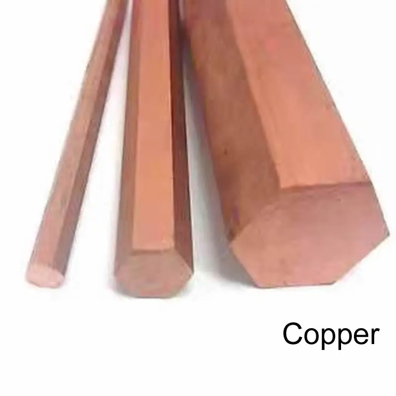 Aste esagonali Barra 11-20mm Lunghezza laterale oposta Acciaio inossidabile Alluminio Acciaio al carbonio Rame Ottone Adatto per dissipatori di calore