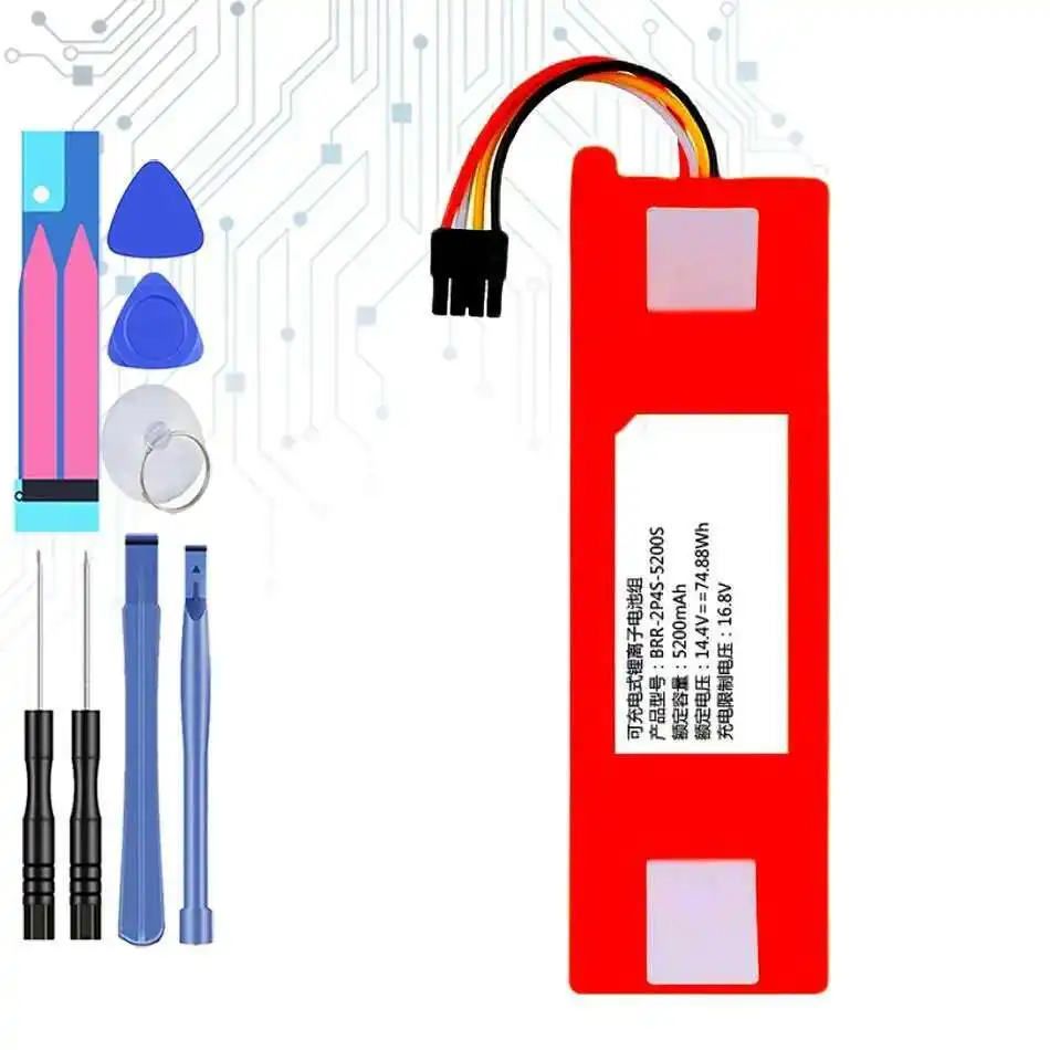 

Прочный аккумулятор для робота-пылесоса 5200 мАч для Xiaomi Roborock 1S 1ST S50 S51 S55 T60 Brr-2P4S-5200D Safe