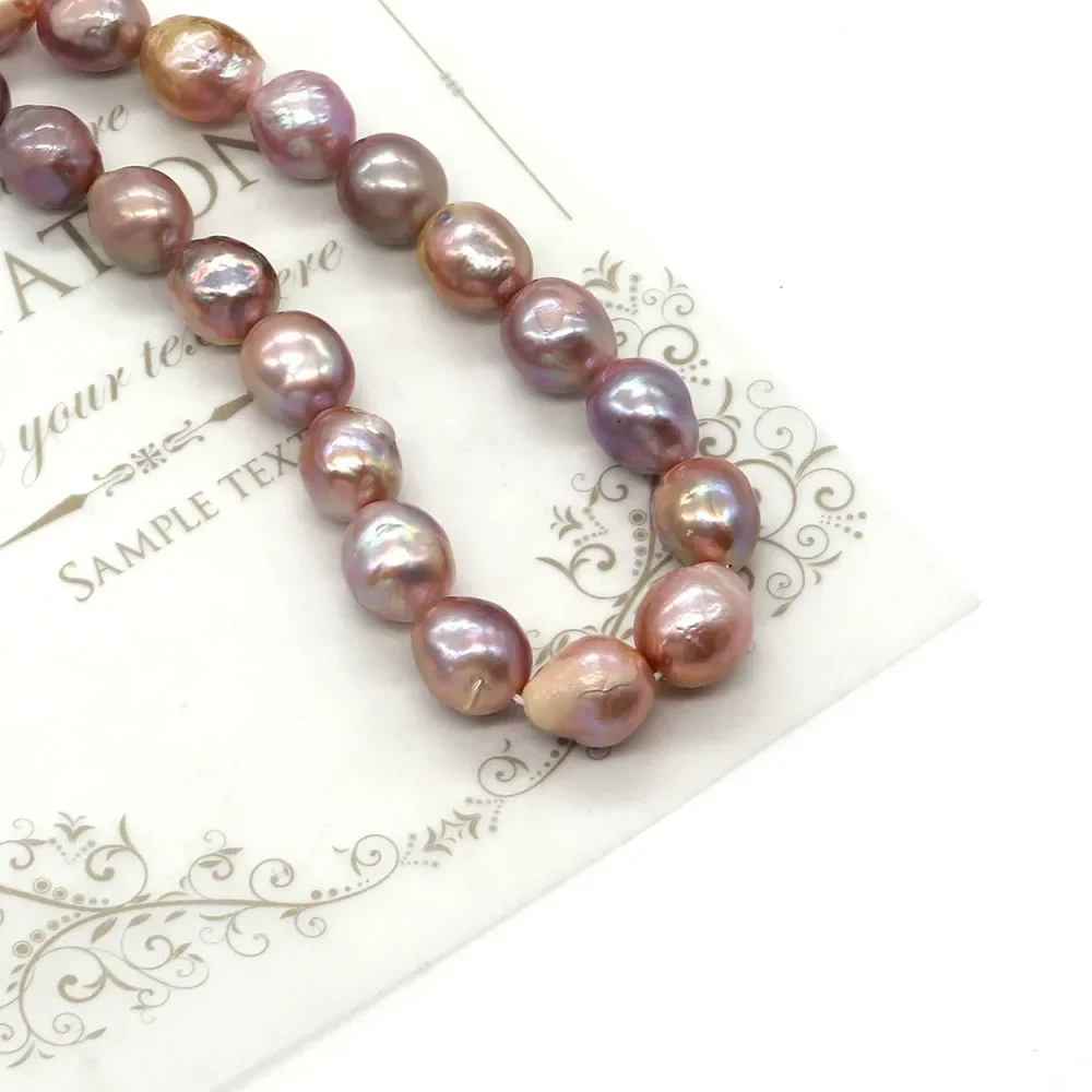 High Quality Natural Freshwater Purple Edison Pearl Jewelry Cute Fashion Ladies DIY Pearl Necklace Pendant Jewelry 9-10mm