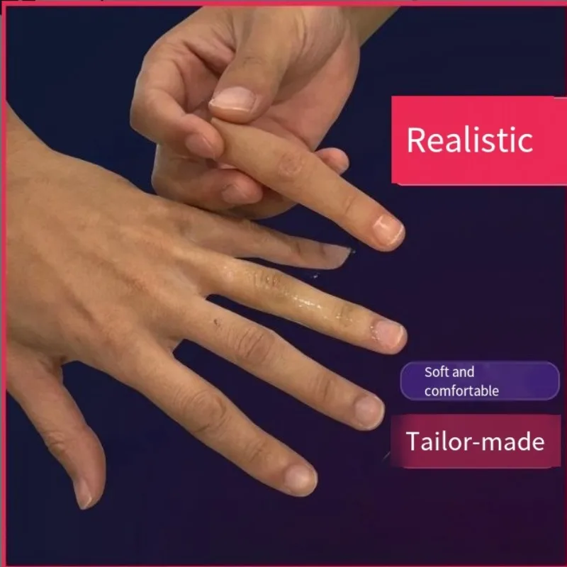 Magic Finger Sleeve Fake Finger Prop Silk Disappear Trick Thumb Index Middle Ring Finger Cover Magician Stage Show Accessories
